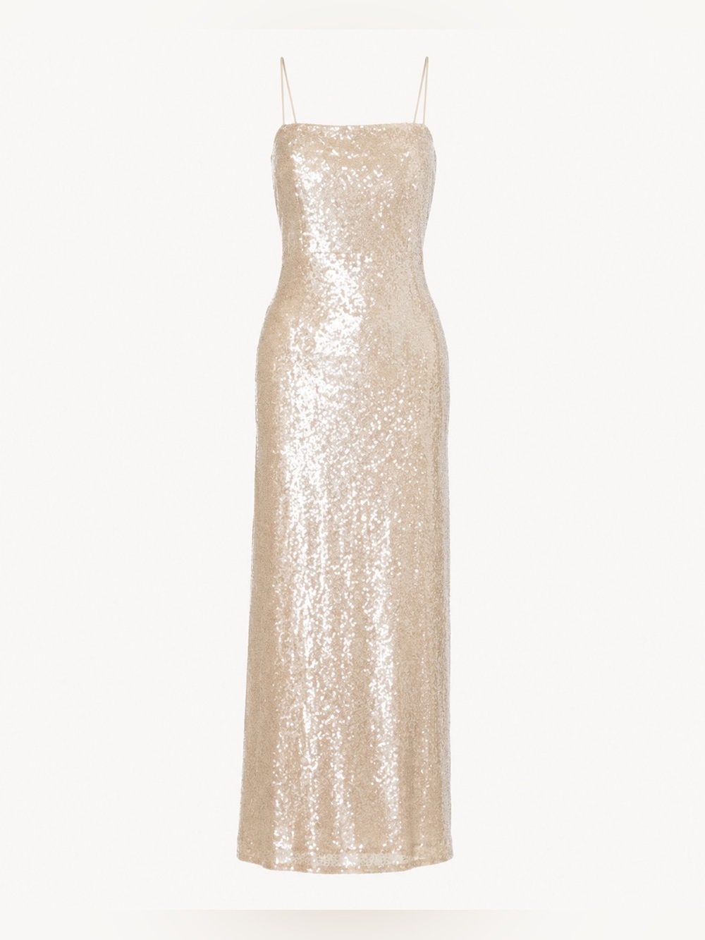 Sequin Slip Maxi Dress in Champagne - Picture 2 of 12